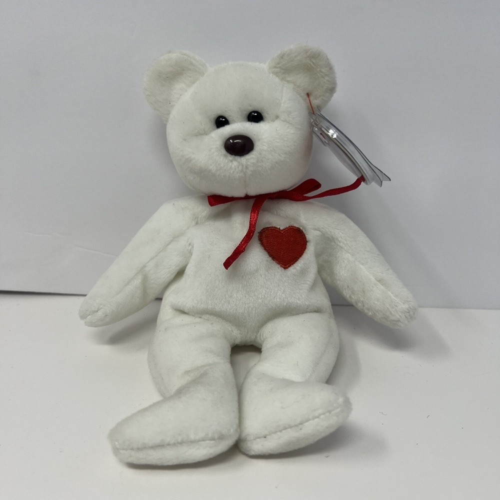 Ty Valentino Bear Beanie Baby 1993-94 Brown Nose Unique